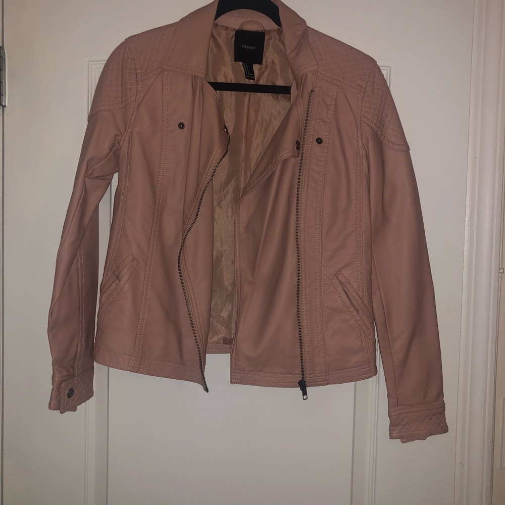 Ladies fauxs leather jacket